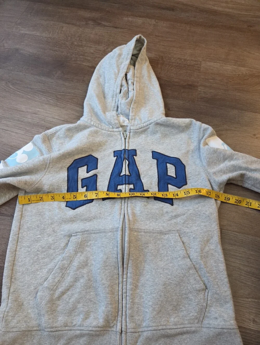 GAP Kids x Disney Grey Mickey Mouse Sweatshirt, Spell Out Letters Embroidered